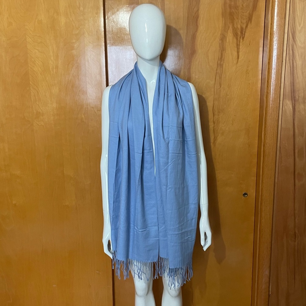 Riiqiichy Pashmina Shawl Scarf Large Winter Blue Soft Warm